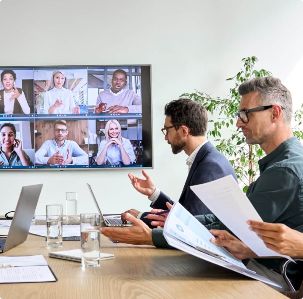 How can we assist businesses in implementing video-conferencing solutions in the workplace when they are unsure of where to begin